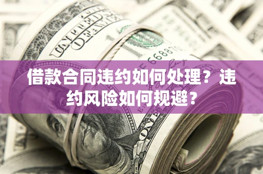 北京借款合同违约如何处理？违约风险如何规避？